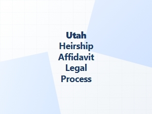 Utah Heirship Affidavit Legal Process Forms